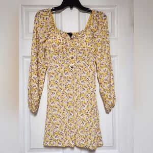 As U Wish Junior Small Yellow Floral Dress